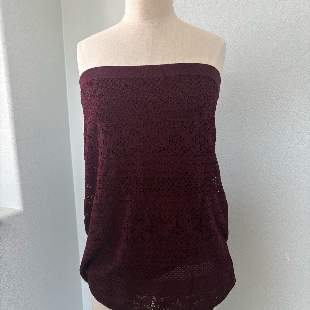 White House Black Market Deep Red Top